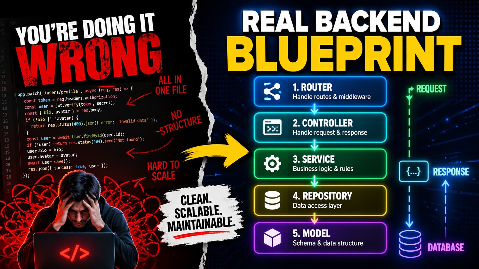 Multi-Layered Backend Architecture: From Express Chaos to Enterprise Scalability